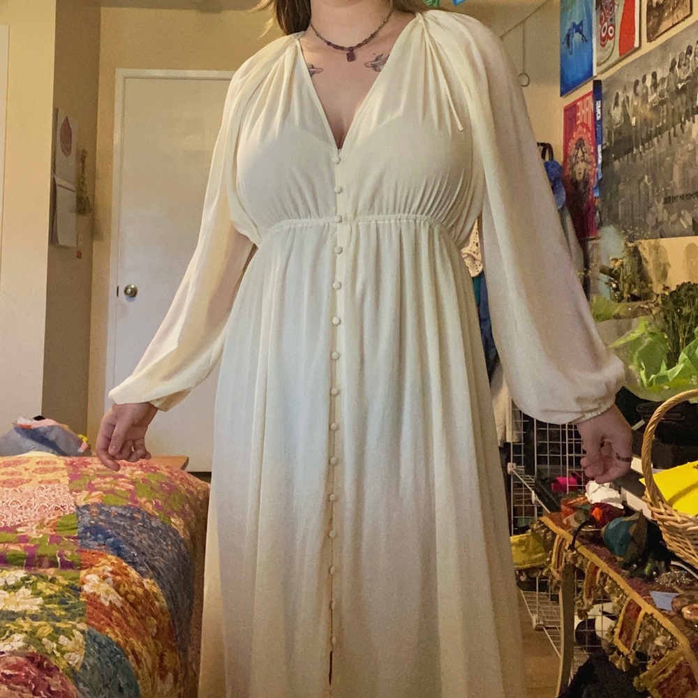 BRAND NEW H&M cream maxi dress!